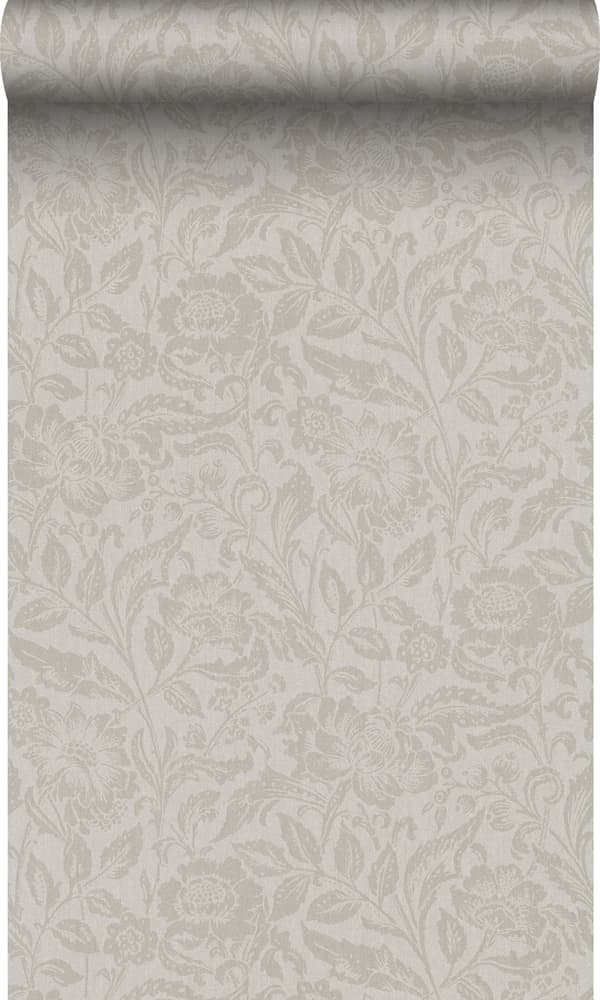 Origin Wallcoverings tapet blommor ljust mullvadsgrått 53 cm x 10,05 m