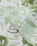 Miniatyrbillede 8 af 8: ESTAhome tapet malede tropiske jungleblade gråligt olivengrønt - 138888 - 53 cm x 10,05 m