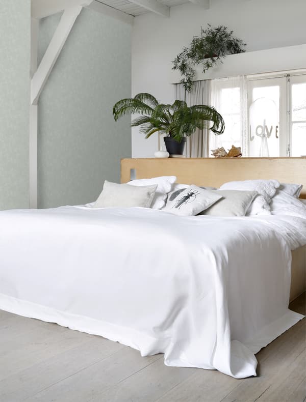 ESTAhome tapet ensfarvet mat gråt 53 cm x 10,05 m