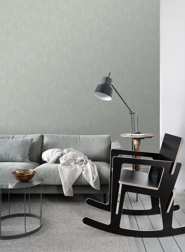 ESTAhome tapet ensfarvet mat gråt 53 cm x 10,05 m