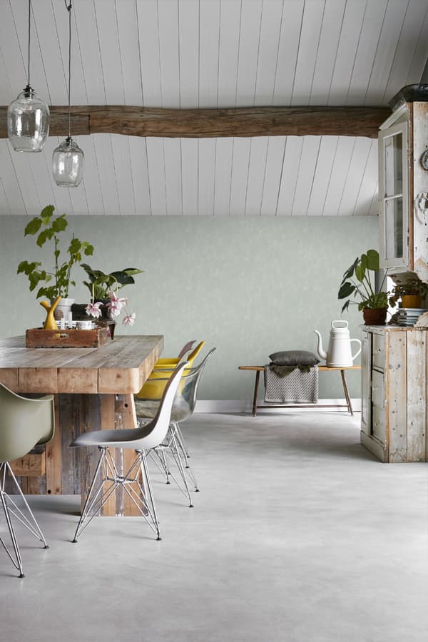 ESTAhome tapet ensfarvet mat gråt 53 cm x 10,05 m