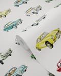 Miniatyrbild 6 av 8: ESTAhome tapet vintage bilar rött, gul och grönt 53 cm x 10,05 m