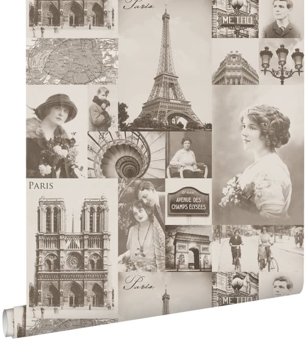 ESTAhome tapet Paris sepiabrunt 53 cm x 10,05 m