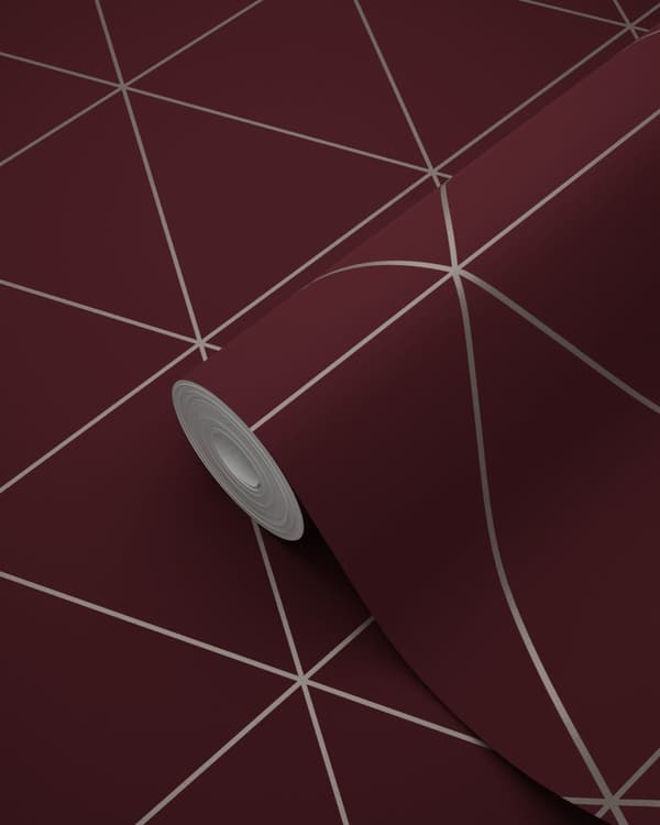 Origin Wallcoverings tapet grafiska trianglar rött 0,53 x 10,05 m