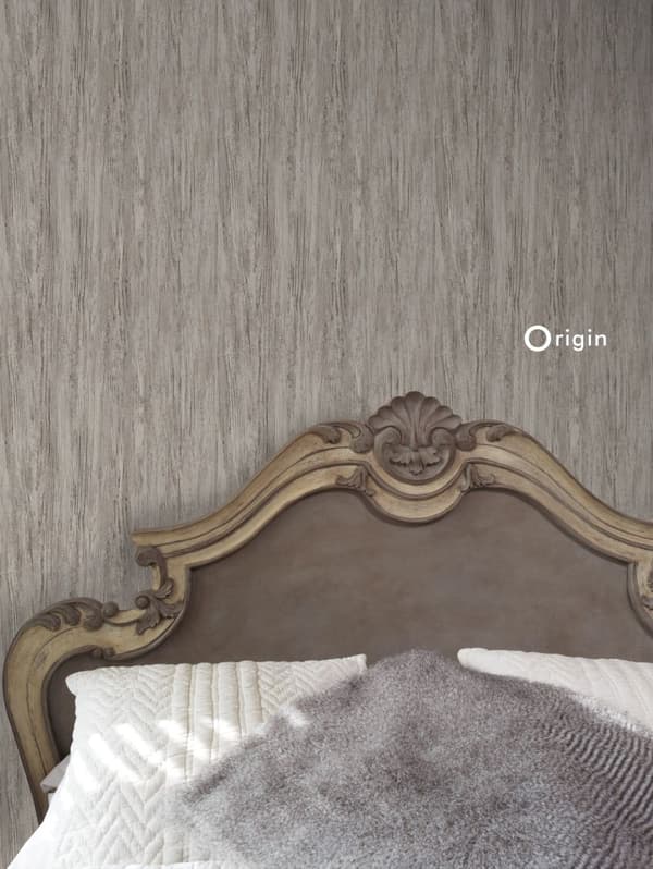 Origin Wallcoverings tapet træeffekt lysebrunt 53 cm x 10,05 m