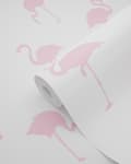 Miniatyrbild 6 av 8: ESTAhome tapet flamingos rosa och vitt 0,53 x 10,05 m
