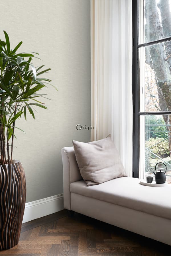 Origin Wallcoverings tapet linnedstruktur lysebeige - 347638 - 0,53 x 10,05 m