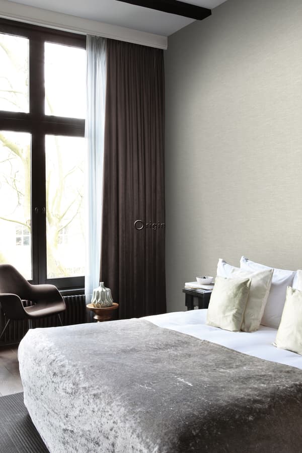 Origin Wallcoverings tapet linnedstruktur lysebeige - 347638 - 0,53 x 10,05 m
