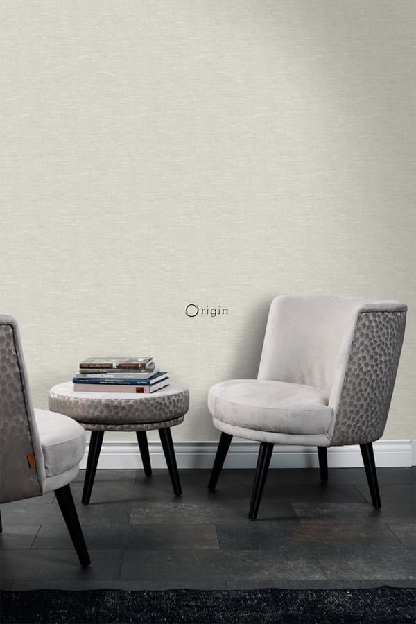 Origin Wallcoverings tapet linnedstruktur lysebeige - 347638 - 0,53 x 10,05 m