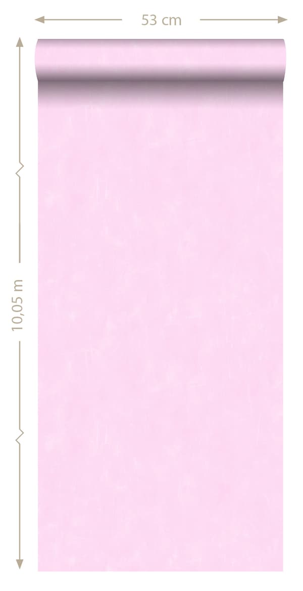 ESTAhome tapet matt enfärgad ljusrosa 53 cm x 10,05 m