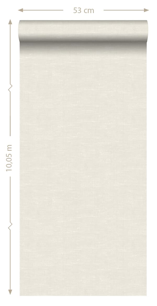 ESTAhome tapet enfärgad med linnetextilstruktur ljust krämfärgat 53 cm x 10,05 m