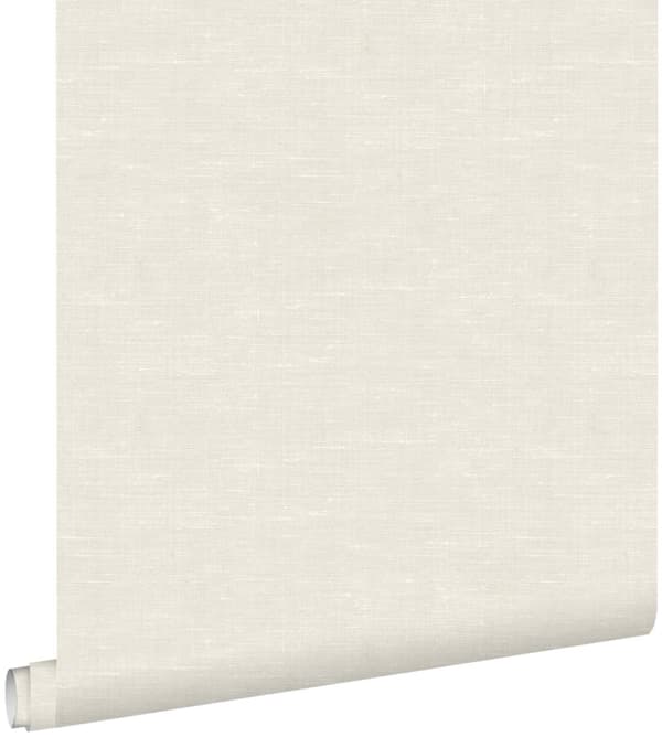 ESTAhome tapet enfärgad med linnetextilstruktur ljust krämfärgat 53 cm x 10,05 m