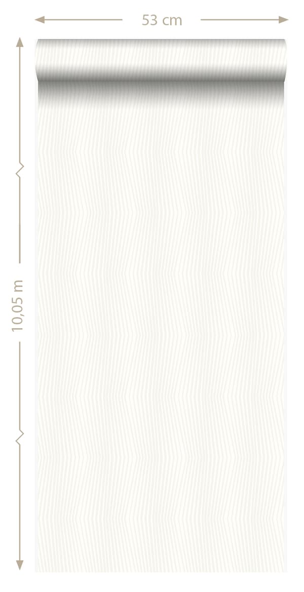 Origin Wallcoverings tapet grafisk tryk skinnende hvid 53 cm x 10,05 m