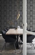 Miniatyrbillede 4 af 8: Origin Wallcoverings tapet ornament sort og skinnende bronze 53 cm x 10,05 m