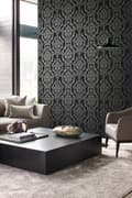 Miniatyrbillede 5 af 8: Origin Wallcoverings tapet ornament sort og skinnende bronze 53 cm x 10,05 m
