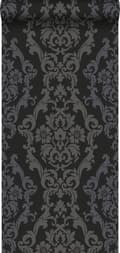 Miniatyrbillede 1 af 8: Origin Wallcoverings tapet ornament sort og skinnende bronze 53 cm x 10,05 m