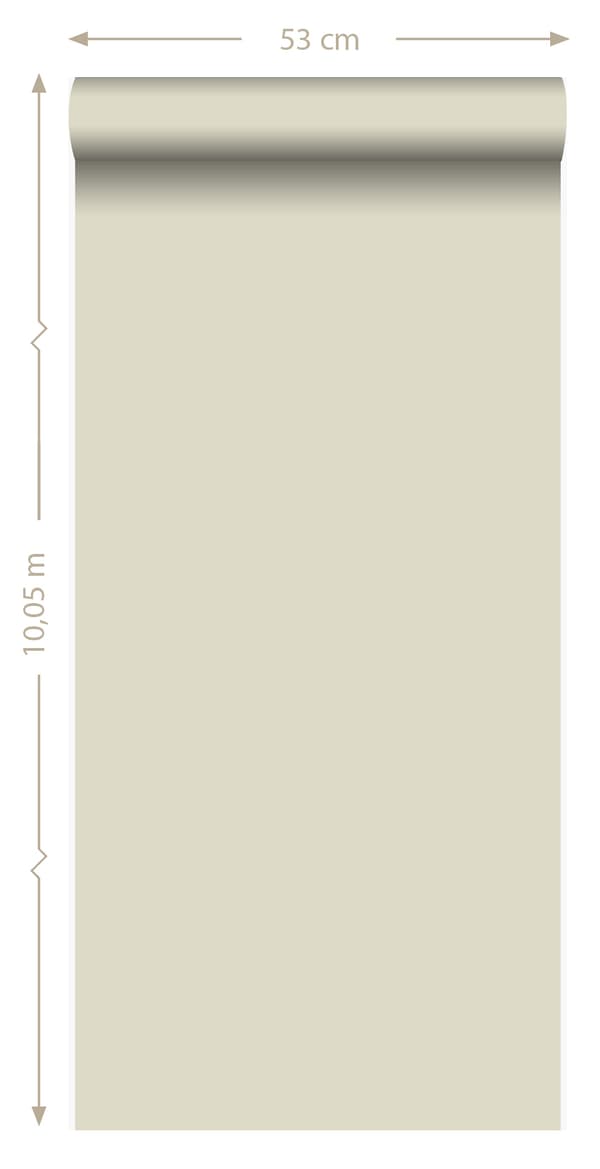 Origin Wallcoverings tapet ensfarvet lysebeige 53 cm x 10,05 m
