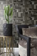 Miniatyrbillede 5 af 8: Origin Wallcoverings tapet træstumper plankemotiv sort og gråt 53 cm x 10,05 m