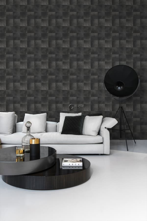 Origin Wallcoverings tapet djurmönster antracitgrått 53 cm x 10,05 m