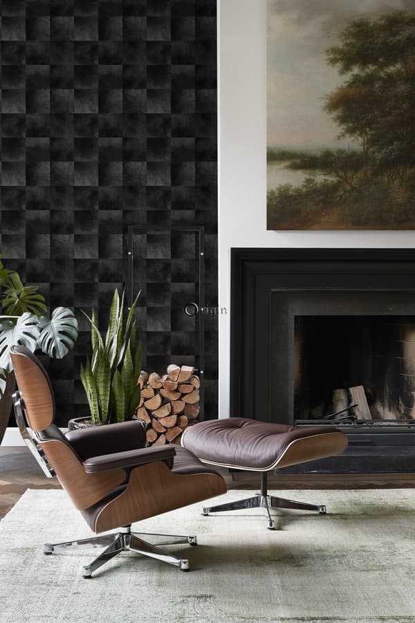 Origin Wallcoverings tapet djurmönster antracitgrått 53 cm x 10,05 m