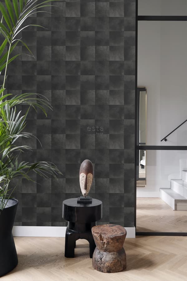 Origin Wallcoverings tapet djurmönster antracitgrått 53 cm x 10,05 m