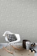 Miniatyrbild 3 av 8: ESTAhome tapet konstruktionsritningar av flygplan mullvadsgrått 53 cm x 10,05 m