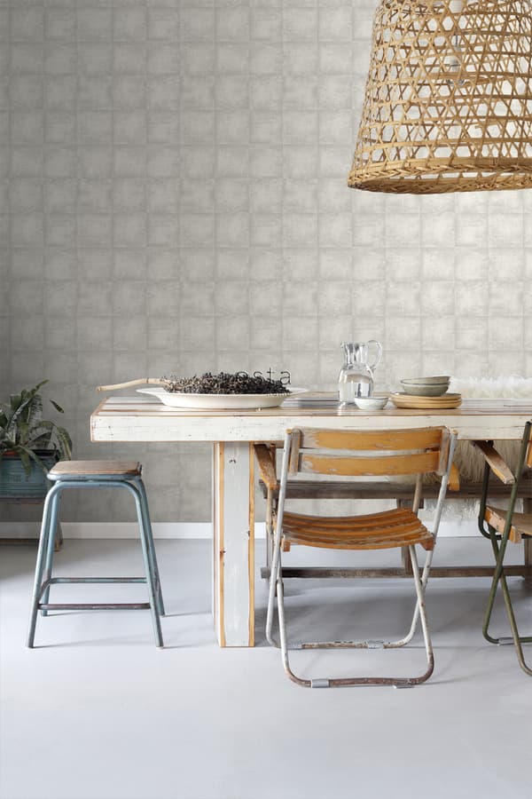 ESTAhome tapet betonglook ljusgrått 53 cm x 10,05 m