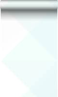 Miniatyrbild 1 av 7: Origin Wallcoverings tapet stora trianglar matt vitt och mintgrönt 53 cm x 10,05 m