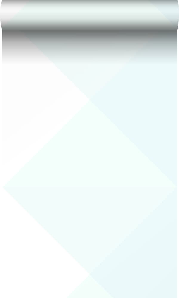 Origin Wallcoverings tapet stora trianglar matt vitt och mintgrönt 53 cm x 10,05 m