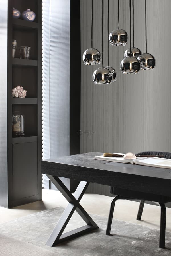 Origin Wallcoverings tapet smala oregelbundna streck med sandstruktur mullvadsgrått 53 cm x 10,05 m