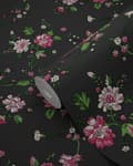 Miniatyrbild 6 av 8: Origin Wallcoverings tapet blommor svart och rosa 53 cm x 10,05 m