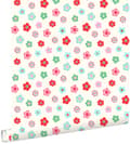 Miniatyrbillede 1 af 8: ESTAhome tapet vintage blomster lyseblåt, grønt og rødt 53 cm x 10,05 m