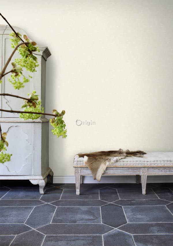 Origin Wallcoverings tapet enfärgad krämfärgat 53 cm x 10,05 m