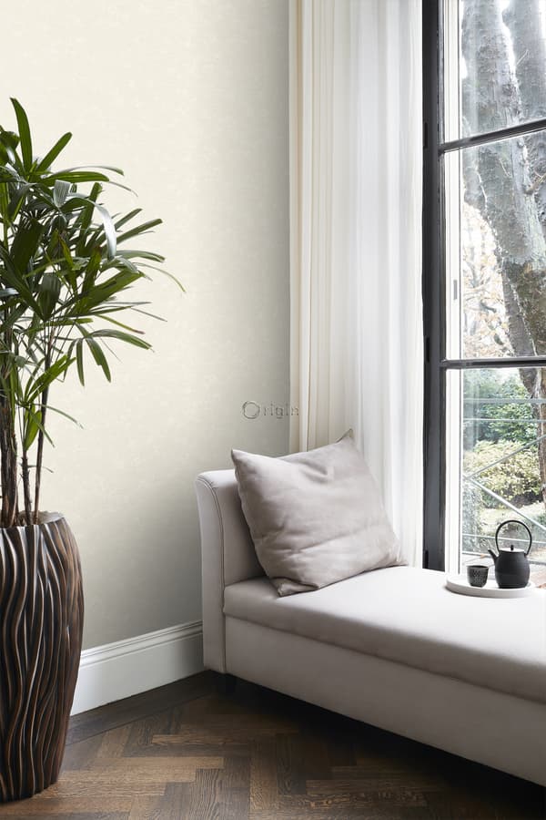 Origin Wallcoverings tapet enfärgad krämfärgat 53 cm x 10,05 m
