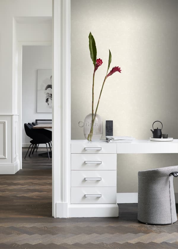 Origin Wallcoverings tapet enfärgad krämfärgat 53 cm x 10,05 m