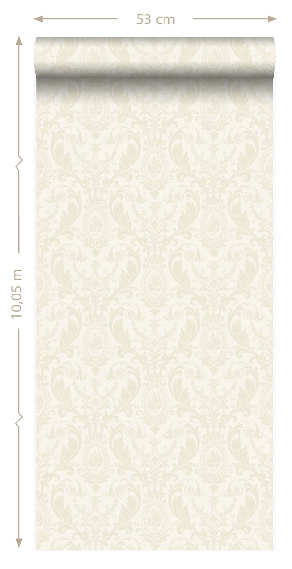 Origin Wallcoverings tapet ornament off-hvidt 53 cm x 10,05 m