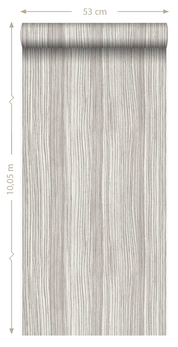 Origin Wallcoverings tapet ränder ljusbrunt 53 cm x 10,05 m
