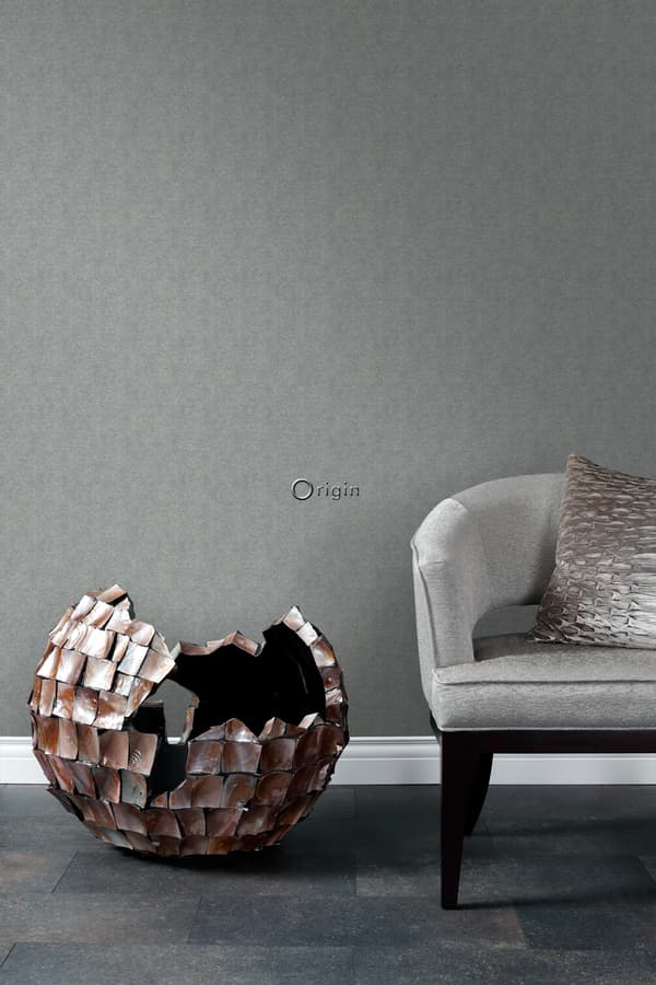 Origin Wallcoverings tapet sildeben vævning blågrå 0,53 x 10,05 m