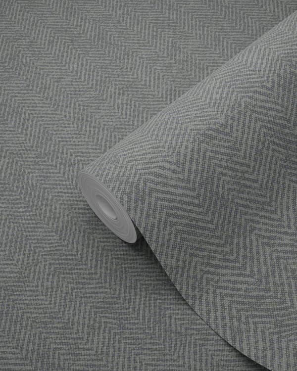 Origin Wallcoverings tapet sildeben vævning blågrå 0,53 x 10,05 m