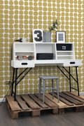 Miniatyrbild 7 av 8: ESTAhome tapet grafiskt motiv ockra och vitt 0,53 x 10,05 m