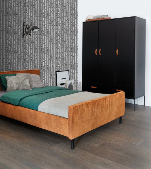 ESTAhome tapet björkstammar mullvadsgrått och varm ljusgrått 53 cm x 10,05 m
