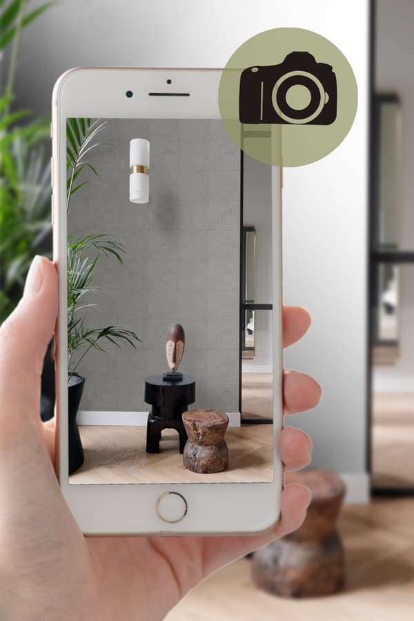 Origin Wallcoverings tapet tvärsnitt trädstammar mörkgrått 53 cm x 10,05 m