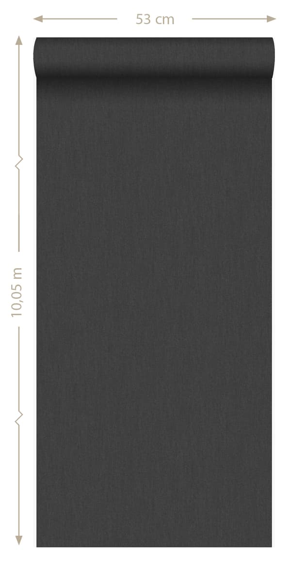 Origin Wallcoverings tapet linned sort 53 cm x 10,05 m
