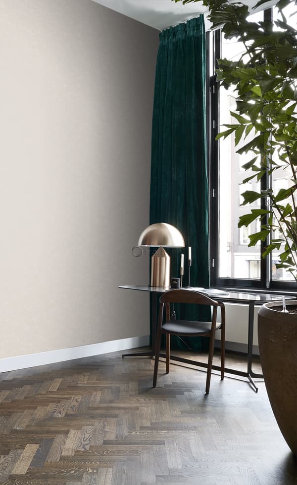 Origin Wallcoverings tapet ensfarvet varmgråt 53 cm x 10,05 m