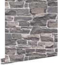 Miniatyrbillede 1 af 8: ESTAhome tapet murstenmur blåt og gråt 53 cm x 10,05 m