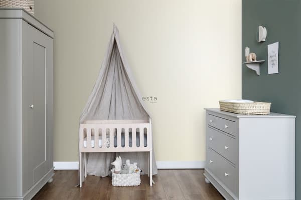 ESTAhome tapet fine prikker cremefarvet og sølv 53 cm x 10,05 m