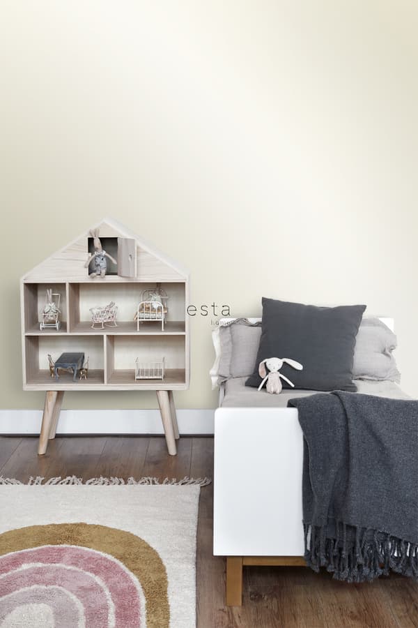 ESTAhome tapet fine prikker cremefarvet og sølv 53 cm x 10,05 m