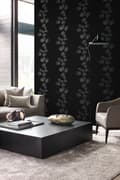 Miniatyrbillede 5 af 8: Origin Wallcoverings tapet blade sort og sølv 53 cm x 10,05 m