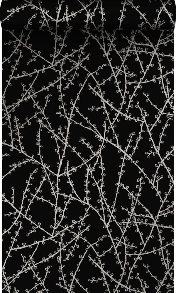 Origin Wallcoverings tapet blommande grenar matt svart och grått 53 cm x 10,05 m