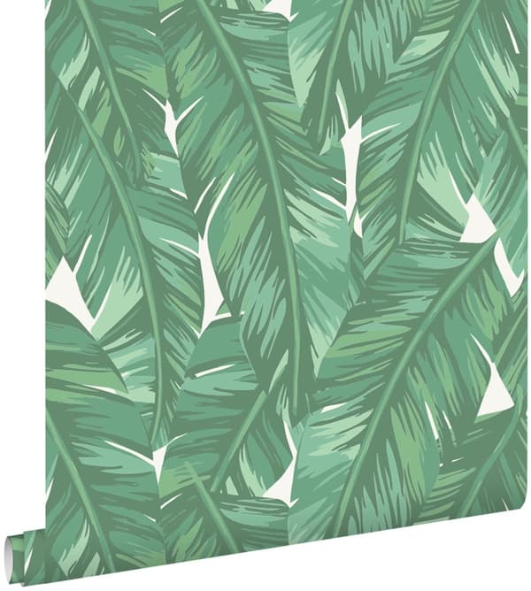 ESTAhome tapet bananblad jadegrönt - 139014 - 0,53 x 10,05 m